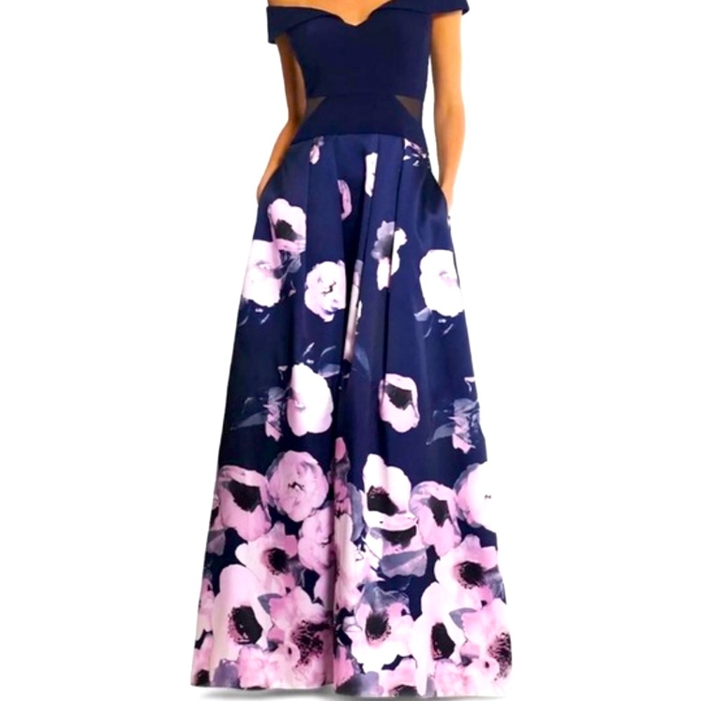 EXCAPE Off- the- Shoulder Gown